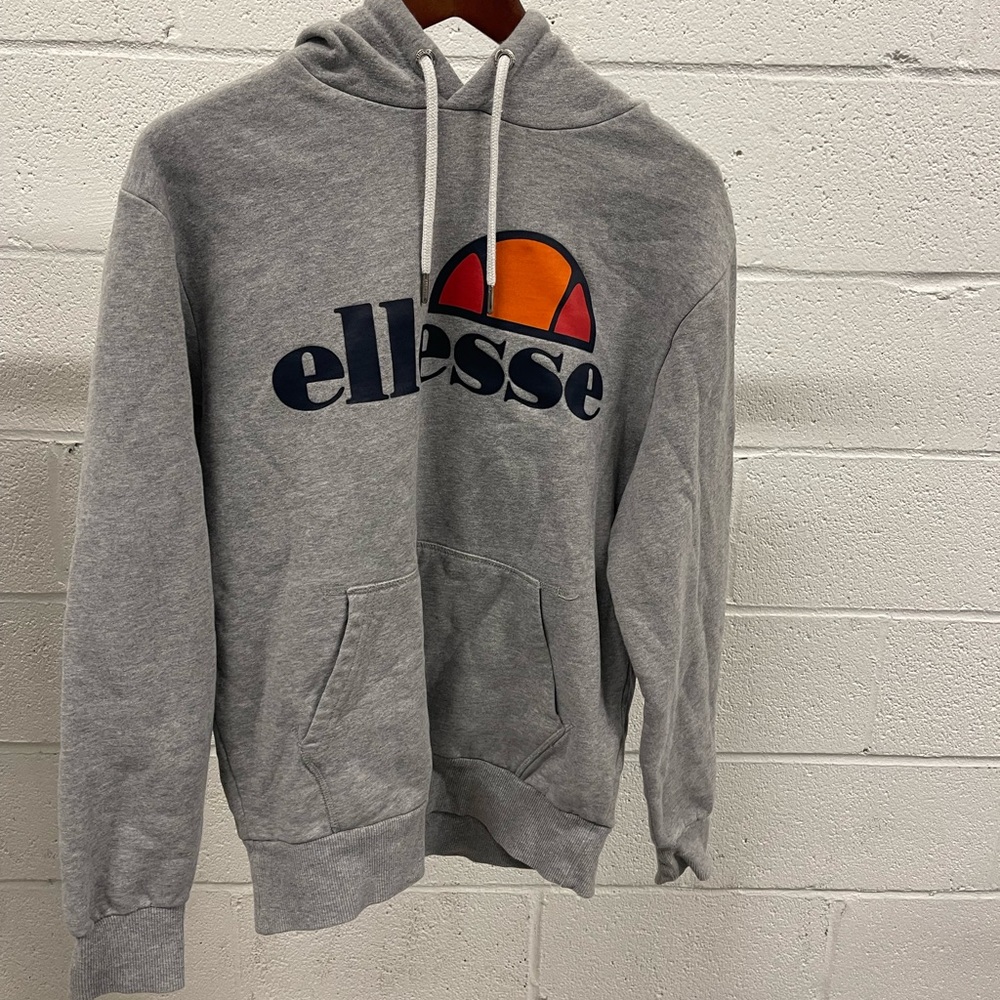 Ellesse Heather Gray Hoodie with Logo